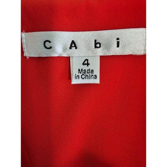 CABI - Womens jacket Sz 4 - Orange Lined -One button Side Closure - Picture 3 of 4